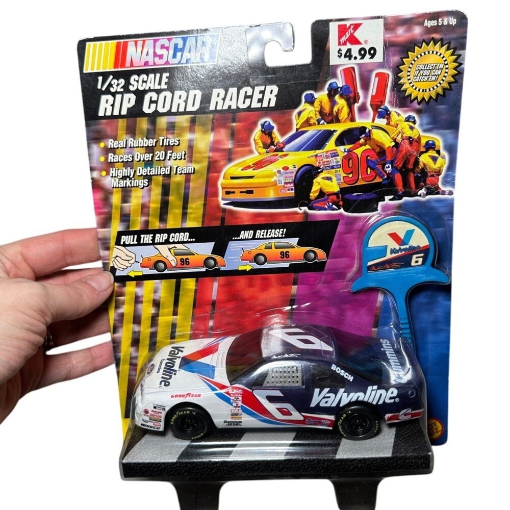 Vintage Y2K 1997 1/32 Scale Rip Cord Racer NASCAR Mark Martin 6 Valvoline Car‎